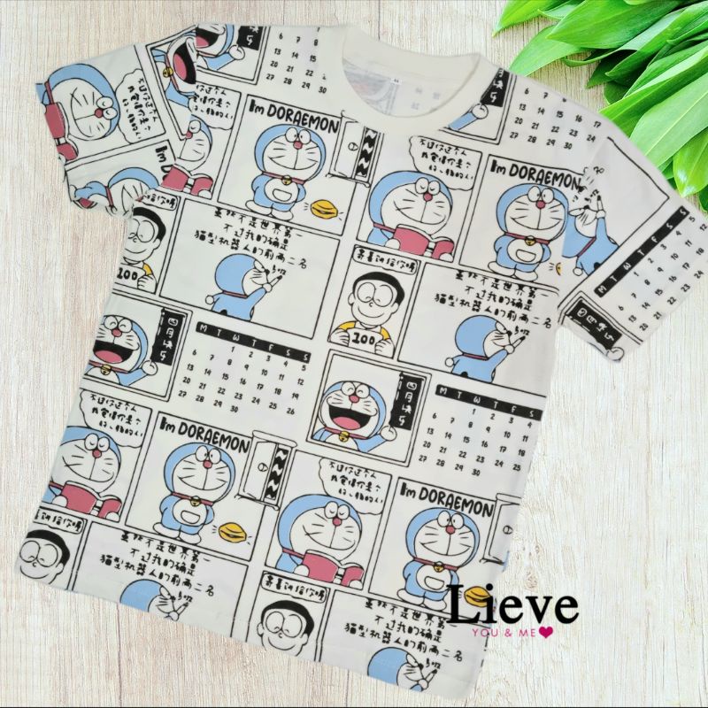 Áo Thun Cotton Ngắn Tay Họa Tiết Doraemon Xinh Xắn Dành Cho Nữ