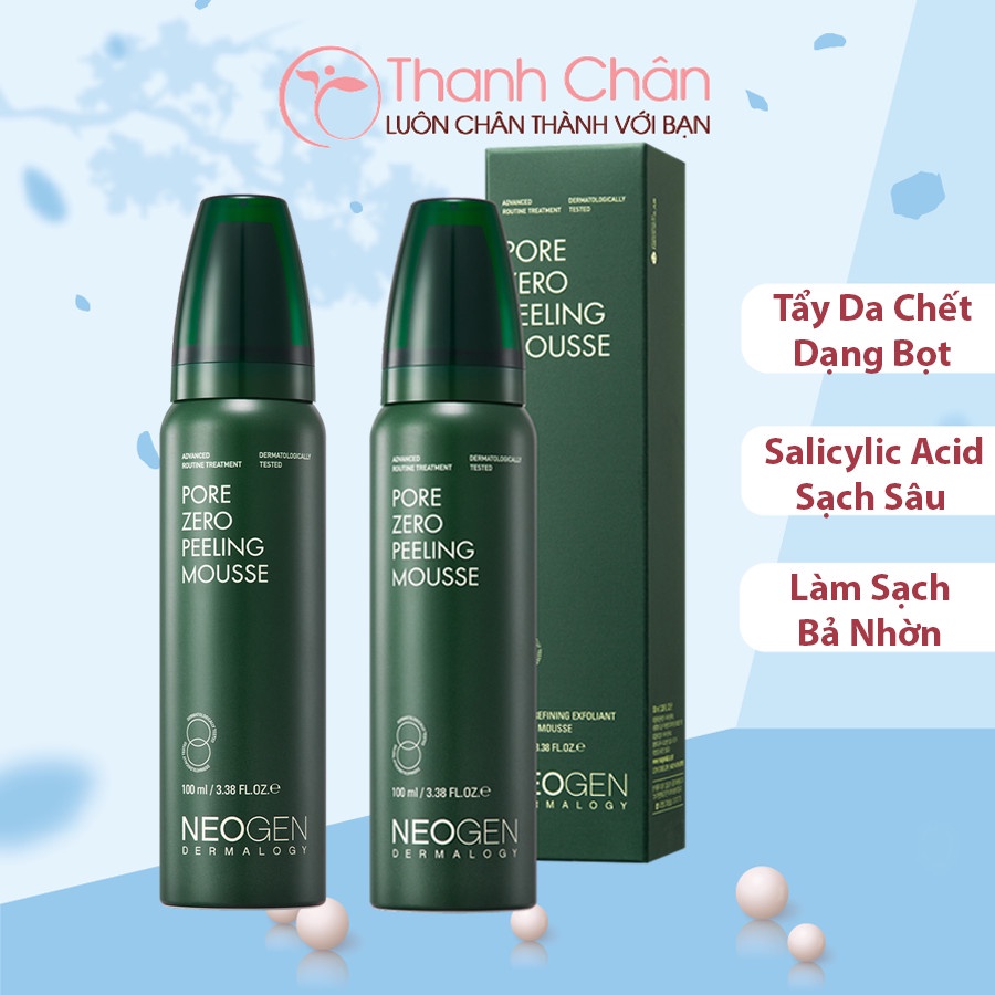 Tẩy Da Chết Bọt Mịn Neogen Sạch Sâu Thu Nhỏ Lỗ Chân Lông, BHA Pore Zero Peeling Mousse Neogen Dermalogy 100ml