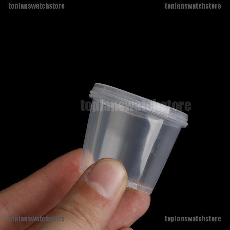 Set 100 Cốc Đựng Nước Sốt / Thực Phẩm Bằng Nhựa Trong Suốt Dùng Một Lần