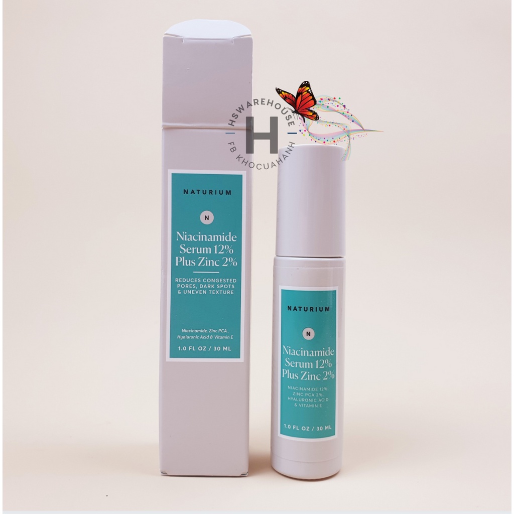 Tinh chất giảm thâm mụn Naturium Niacinamide Serum 12% Plus Zinc 2% 30mL