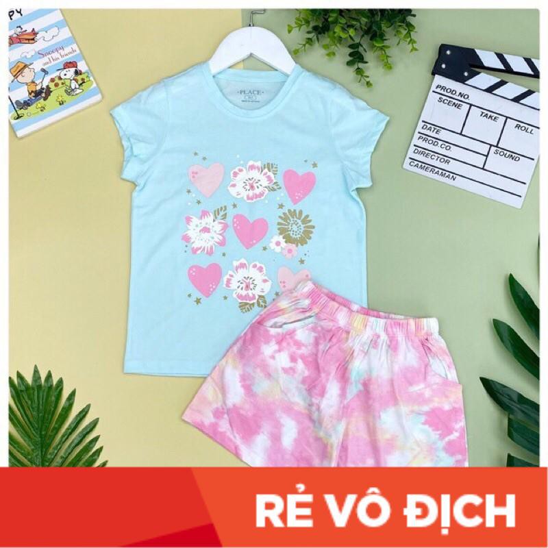 Bộ cotton cỡ đại áo in hình, quần hoạ tiết cho bé gái size XS4 - XL14, cho bạn 20-50kg. Chất cotton siêu mềm, mỏng, mát