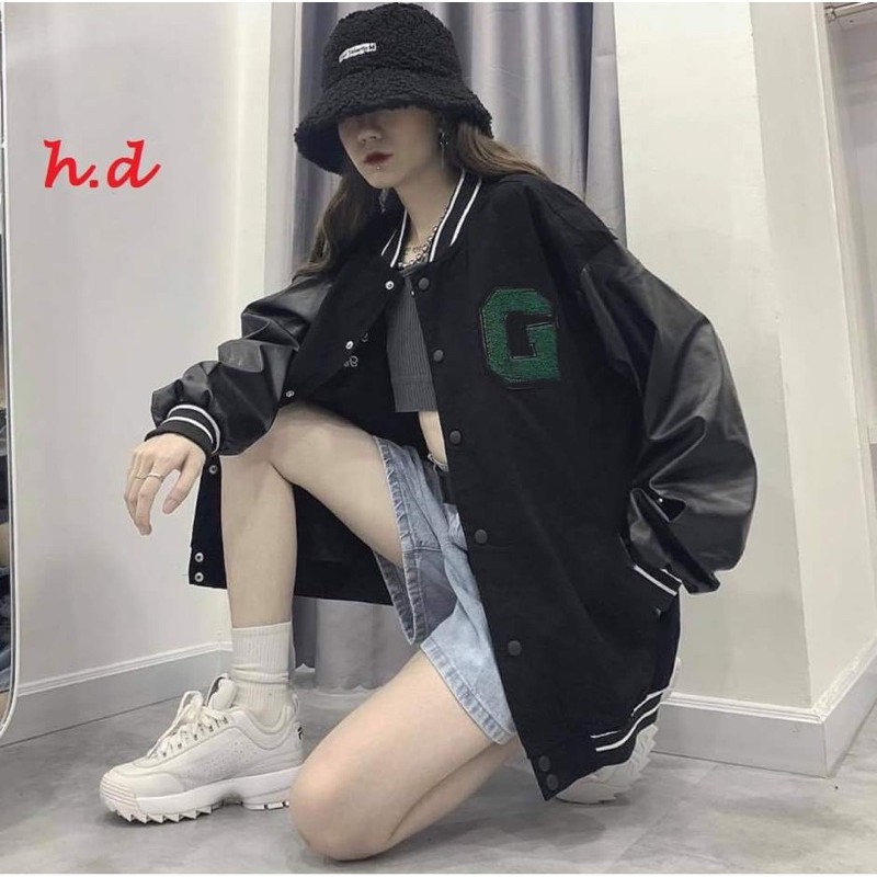 Áo bomber tay bóng chữ G HĐ12 | BigBuy360 - bigbuy360.vn