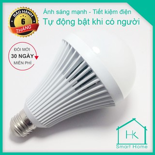 Bóng Đèn Cảm Ứng Radar 12W Cảm Biến Thông Minh Tự Động Bật Khi Có Người