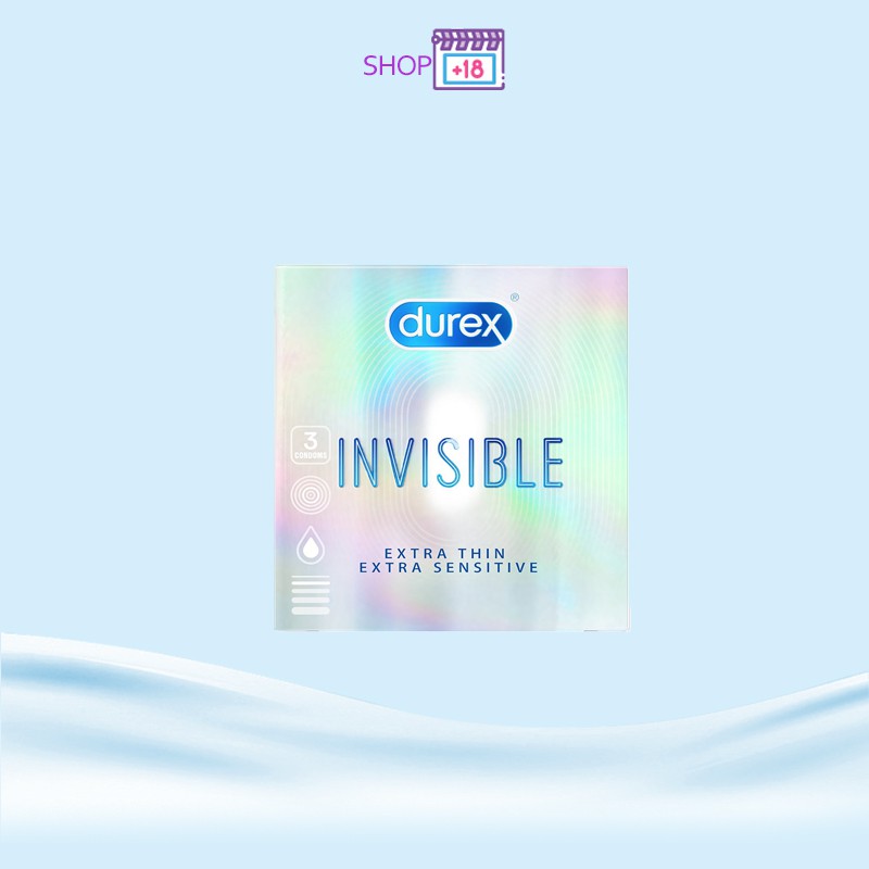 [bcs] Bao Cao Su Durex Invisible Kéo Dài Thời Gian Cuộc yêu 1 Hộp 3 cái, Có Bán Theo Bao