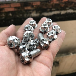 Ốc inox [SALAYA - MẪU MỚI] - 10li23 (m10x23) - 10li3 (m10x30) - 10li4 (m10x40) - gắn cho nhièu loại xe