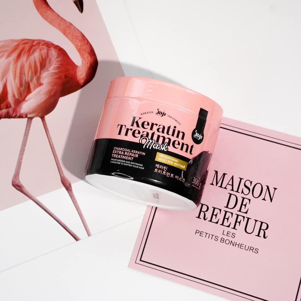 (HỦ LỚN) 01 Hủ Mặt Nạ Ủ Tóc Than Tre JOJI Secret Young Charcoal Keratin Treatment Mask Thái Lan 300gram