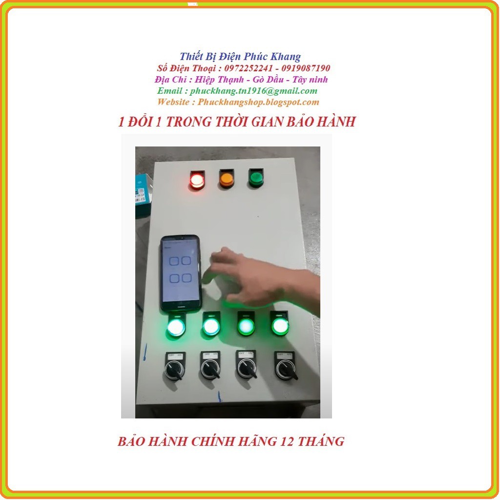 TỦ ĐIỆN ĐIỀU KHIỂN TỪ XA 4 THIẾT BỊ  BẰNG ĐIỆN THOẠI SỬ DỤNG 3G - TỦ ĐIỀU KHIỂN BƠM NƯỚC 380V 4KW/1 KÊNH