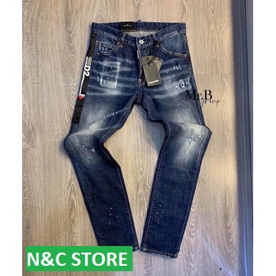 QUẦN JEAN NAM THỜI TRANG, KIỂU XƯỚC IN ĐẸP, CHẤT BÒ CAO CẤP, CO GIÃN THOẢI MÁI KT54 N&C SHOP