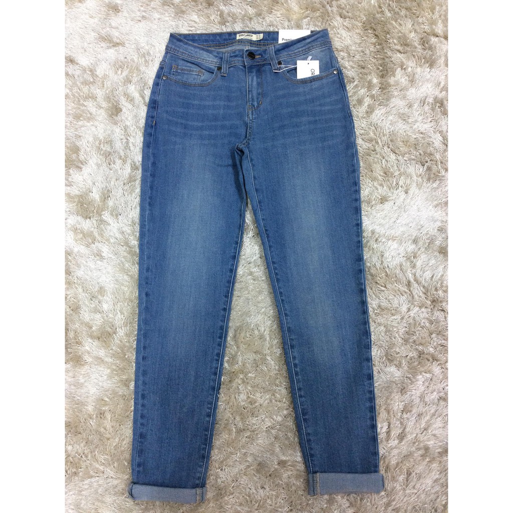 Quần jean nữ baggy trơn lưng cao, hàng xuất khẩu | BigBuy360 - bigbuy360.vn