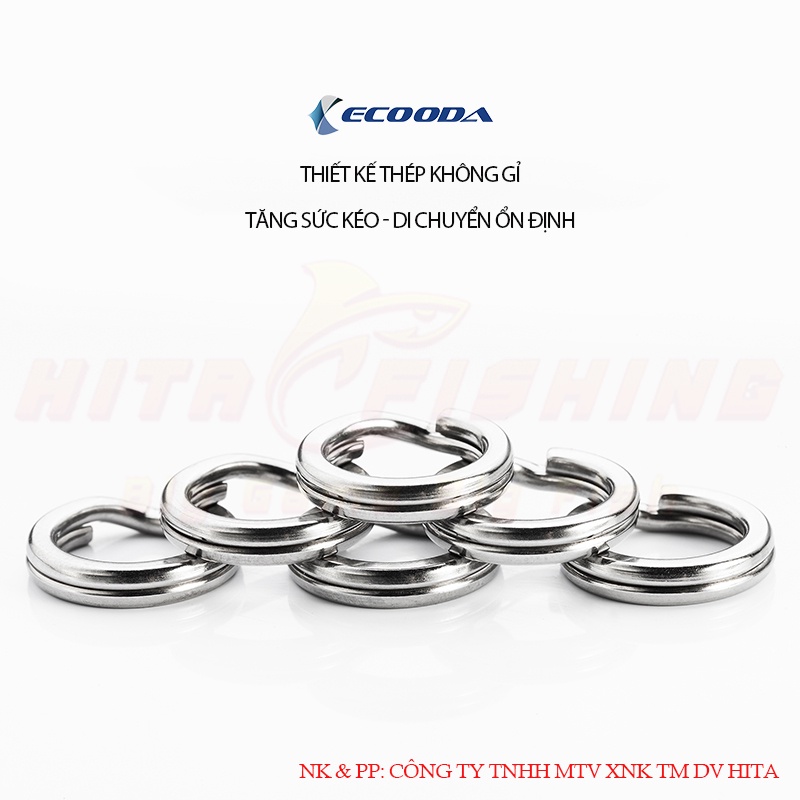Khoen hở,split ring gắn lưỡi câu jig ECOODA Exairetika Hita Lure