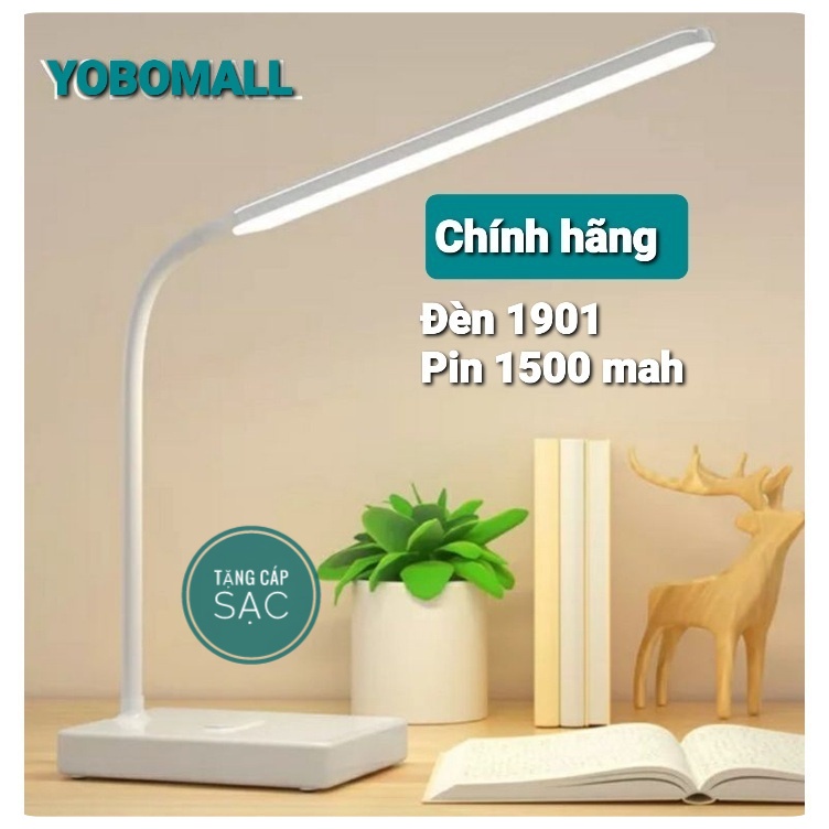 Đèn led cảm ứng tích điện 3 màu chuyển đổi, đọc sách học làm việc chống cận làm quà tặng 1901- yobomall