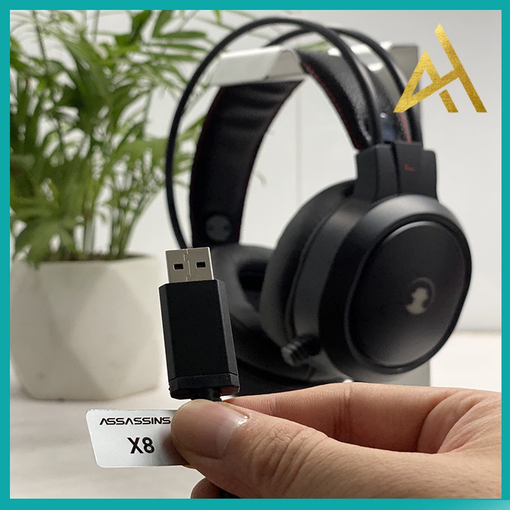 Tai Nghe Headphone Gaming Đèn LED 7 Màu RGB Có Mic ASSASSINS X8 Tai Nghe Nhạc Máy Vi Tính PC Laptop Chuyên Game Có Dây