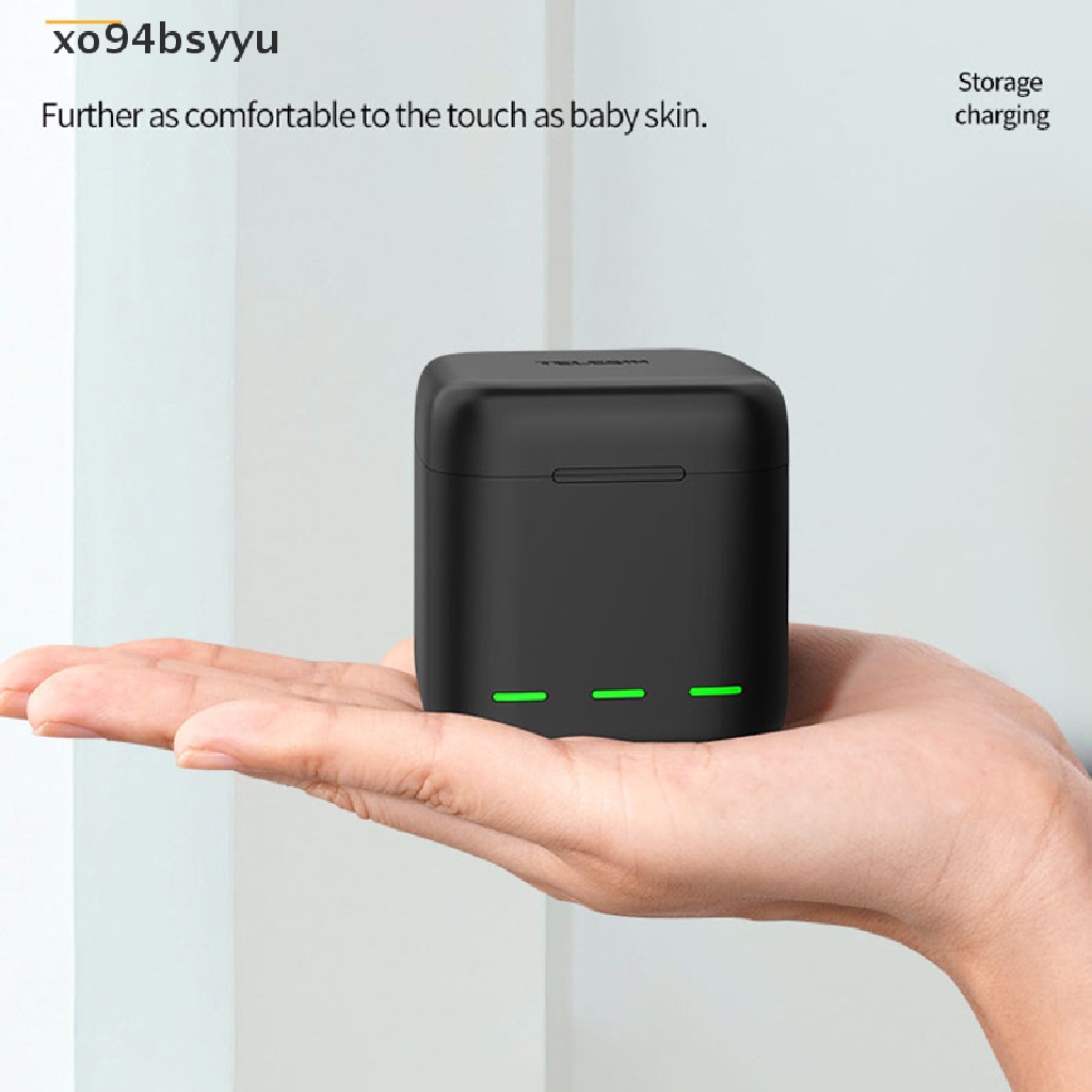 TELESIN Ốp Điện Thoại Nhựa Resin 1750Mah 3 Chiều Có Đèn LED Cho GoPro Hero 10