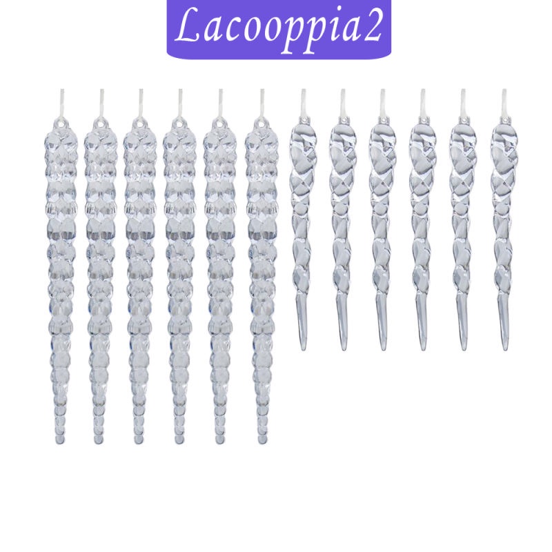 Icicle Ornaments Acrylic Crystal Christmas Tree Ornament Clear Hanging Decor
