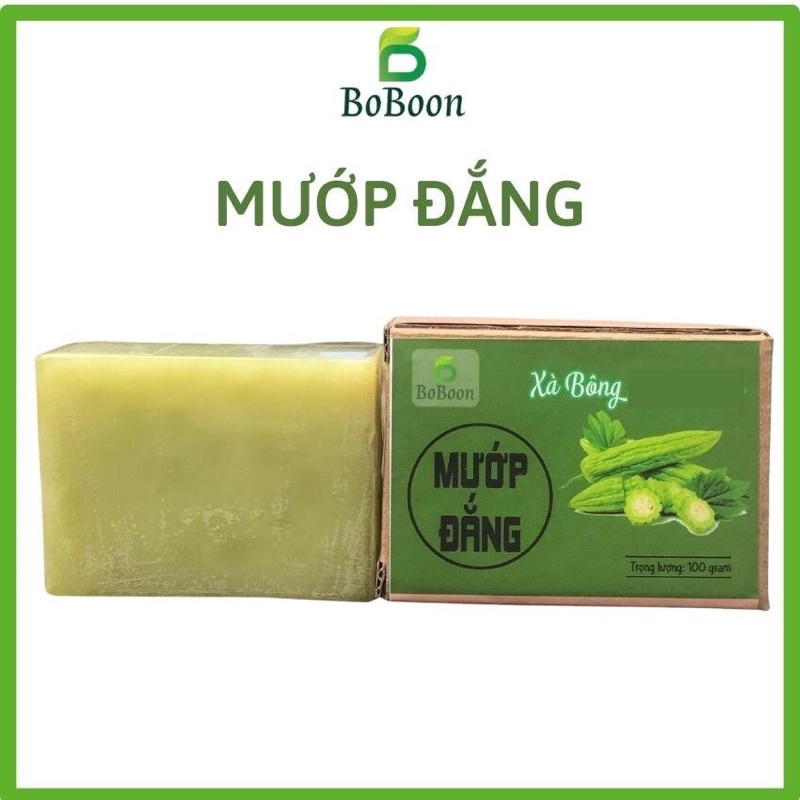 Xà bông mướp đắng Boboon handmade sạch mụn lưng, tẩy tế bào chết, trắng da