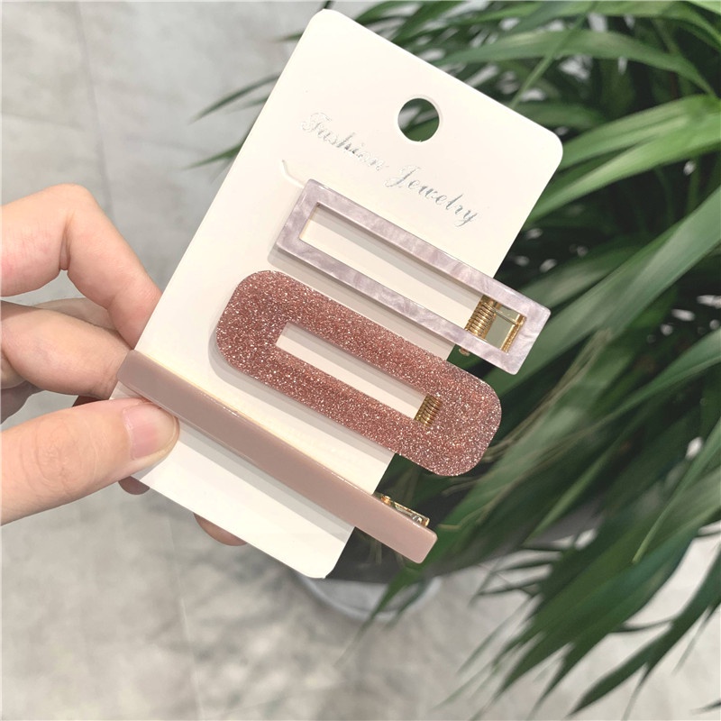 {NHIỀU MẪU} Set 3 kẹp mái xà cừ loang phong cách Hàn Quốc