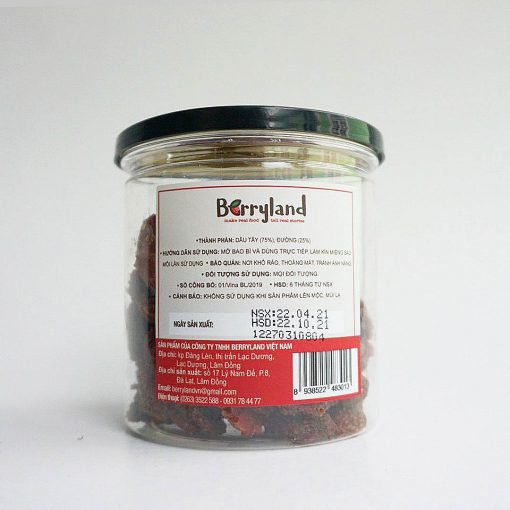 Dâu tây sấy dẻo BerryLand đặc sản Đà Lạt hũ 155g