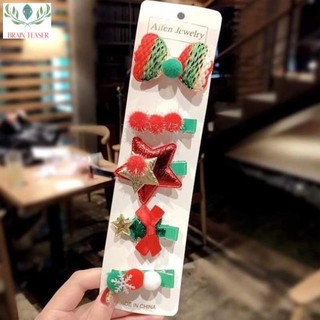 HOT_ VỈ SÉT 5 KẸP TÓC NOEL CHO BÉ