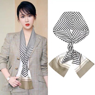 Khăn quàng cổ dài bằng vải lụa trang trí dành cho nữ