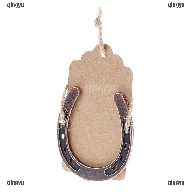 Phụ kiện trang trí quà hình móng ngựa chất liệu hợp kim kẽm kích thước 60*70mm