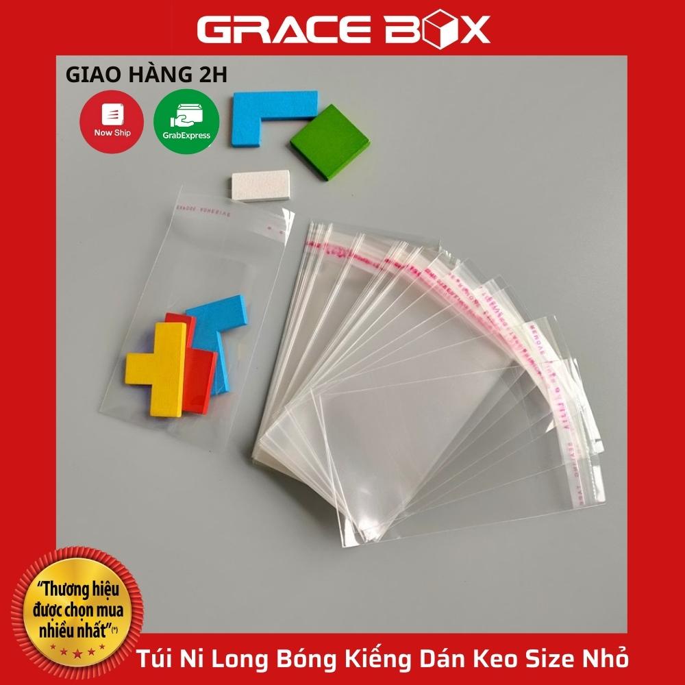 Set 100 Túi NiLong OPP Bóng Kiếng Dán Keo Size Nhỏ Đựng Phụ Kiện, Trang Sức, Bao Lì Xì - Siêu Thị Bao Bì Grace Box