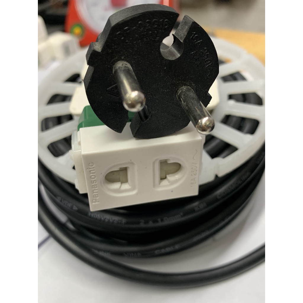 Dây nguồn nối dài 6m, chân cắm 2 chấu, hàng zin theo máy hút bụi có dây thiều quấn lại