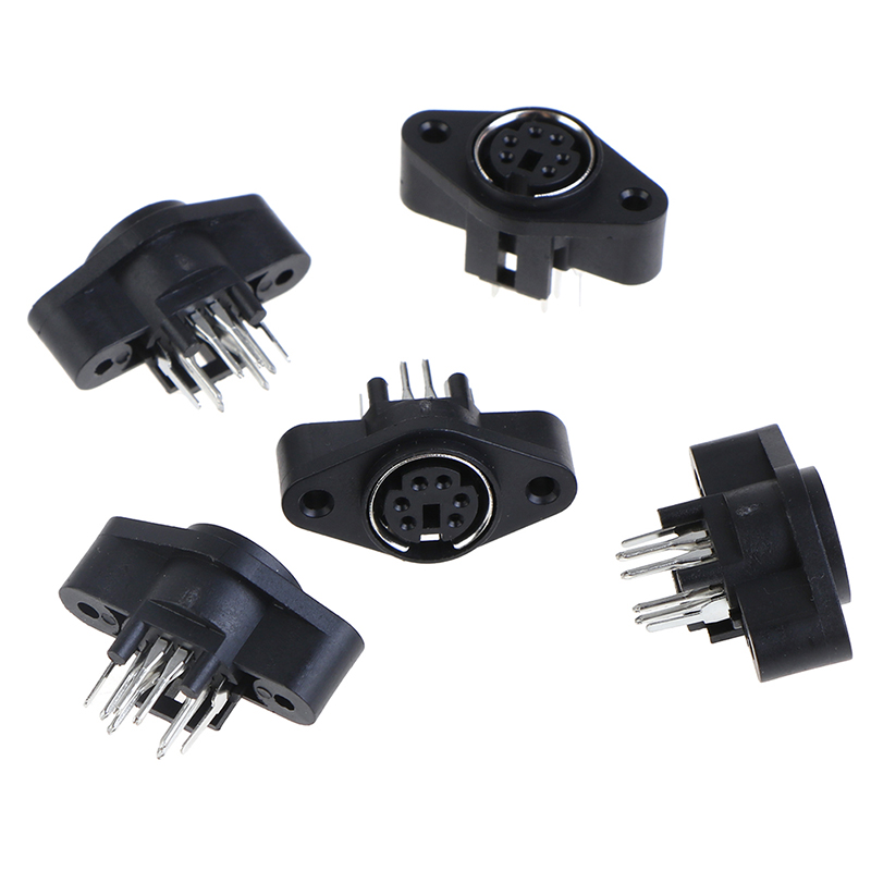 Set 5 Đầu Nối Giắc Cắm Mdc / S Mini Ps2 6pin 6p Chuyên Dụng