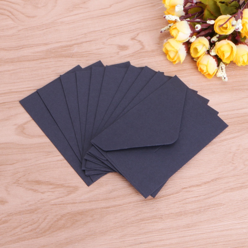 Set 50 Phong Bì Giấy Phong Cách Vintage Châu Âu Dùng Làm Quà Tặng 10.5x6.8cm