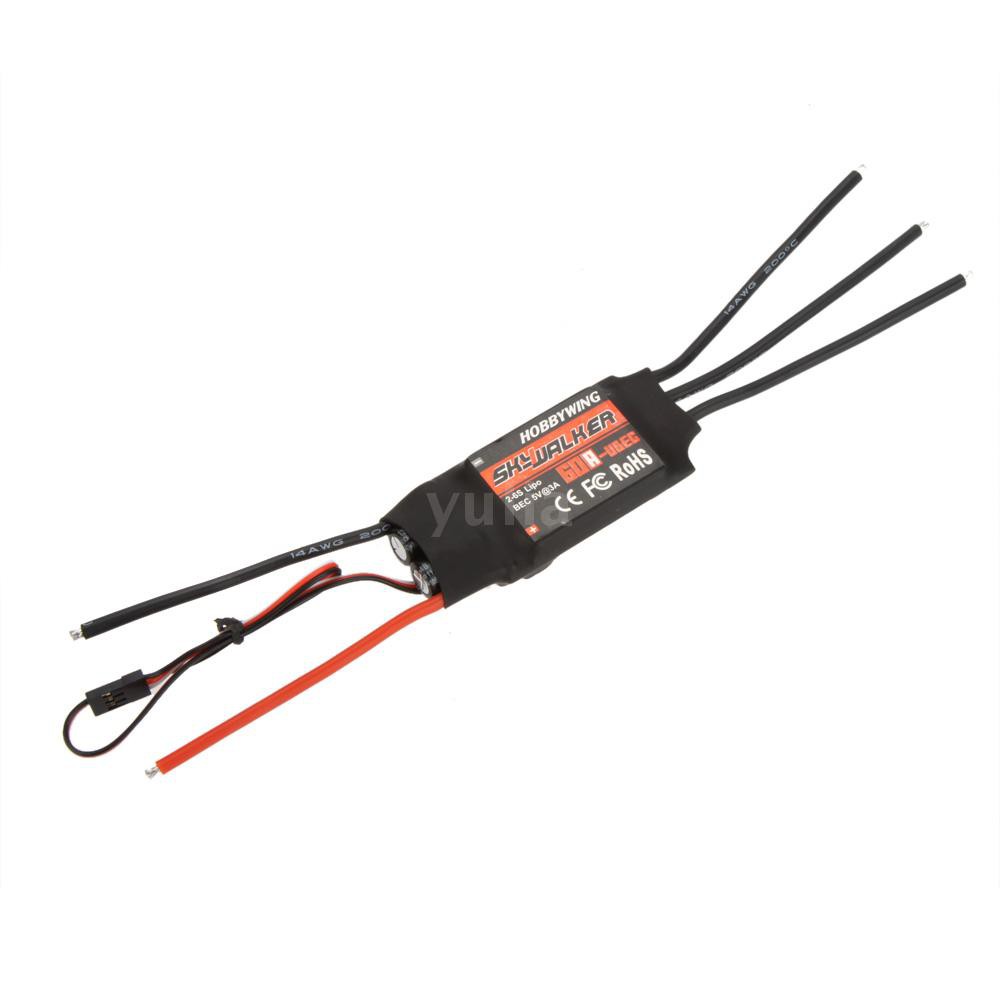 Thiết bị điều khiển tốc độ Hobbywing SkyWalker 60A không chổi than ESC kèm UBEC cho xe RC Trex 500