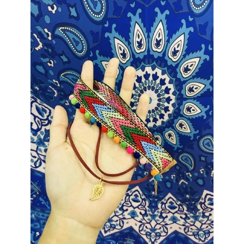 Vòng cổ bohemian - Choker thổ cẩm