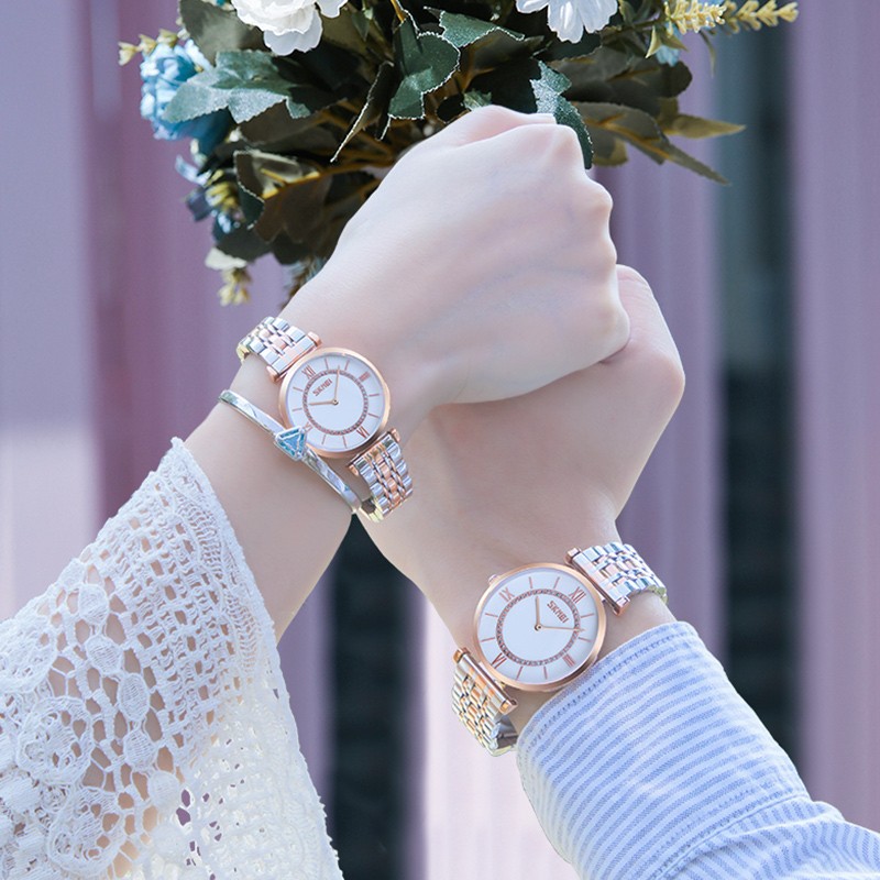 Đồng Hồ SKMEI 9198 Chuyển Động Thạch Anh Với Dây Đeo Từ Inox Thời Trang Sang Trọng Dành Cho Cặp Đôi | BigBuy360 - bigbuy360.vn