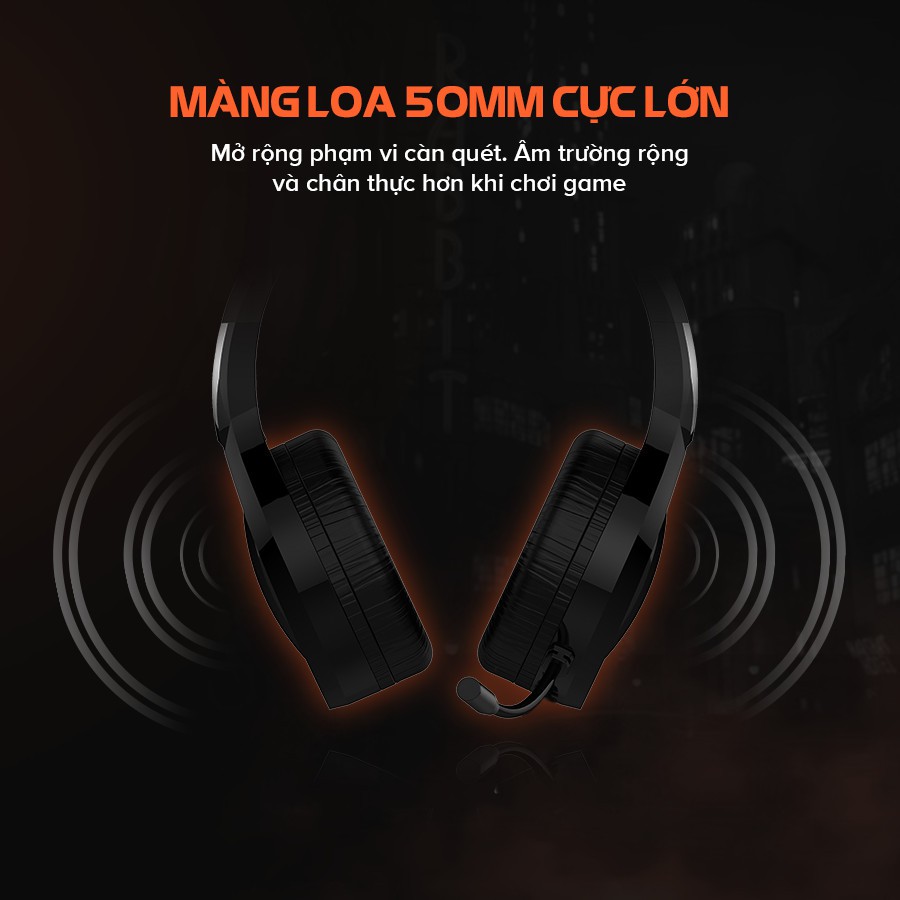 Tai Nghe Gaming Headphone HAVIT H2232D, Driver 50mm, Đèn Led RGB, Mic Khử Nhiễu, Đa Tương Thích - Chính Hãng BH 12 Tháng