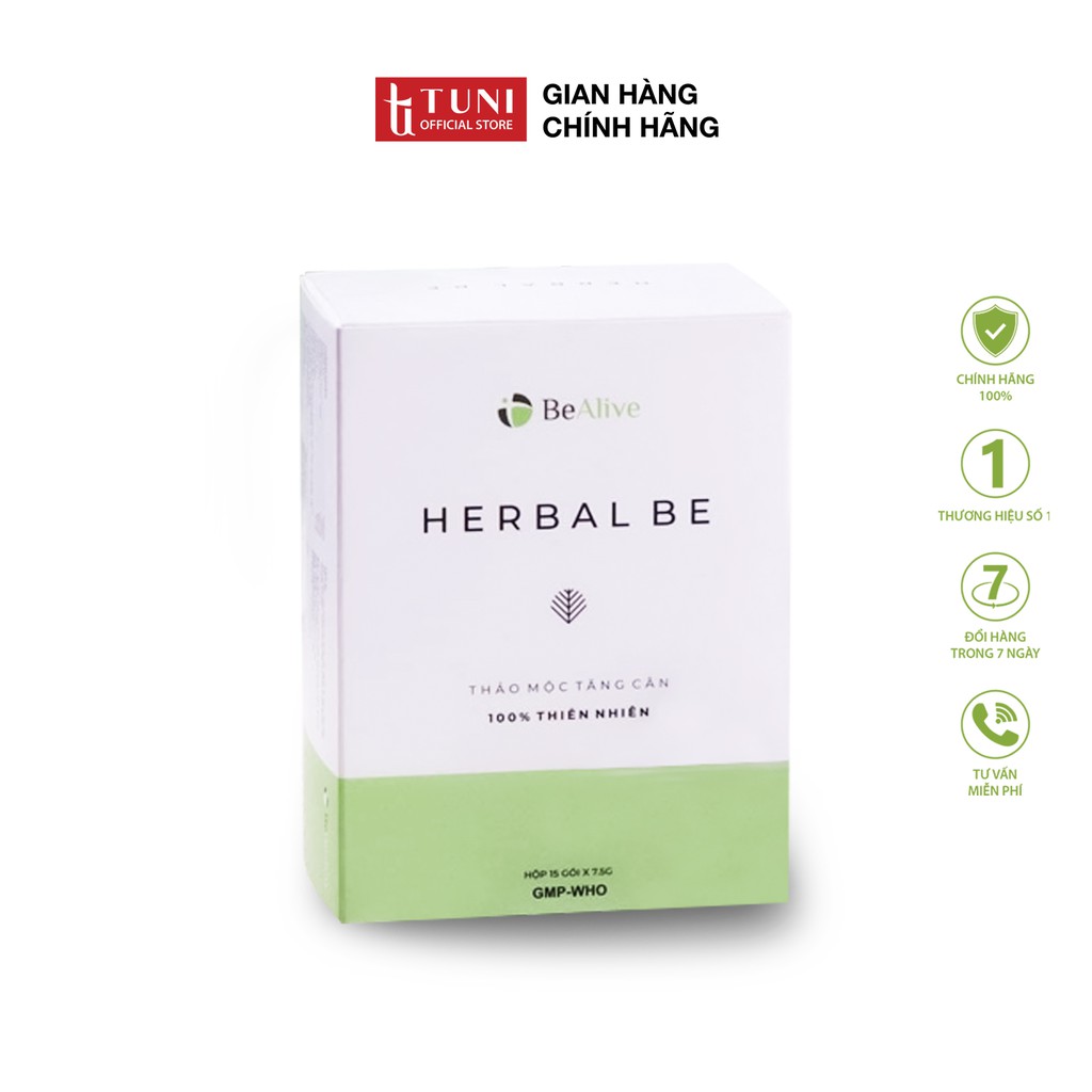 Trà thảo mộc tăng cân HERBAL BE giúp tăng cân an toàn, hiệu quả, chất lượng cao giúp tăng 2-3 kí sau 15 ngày.