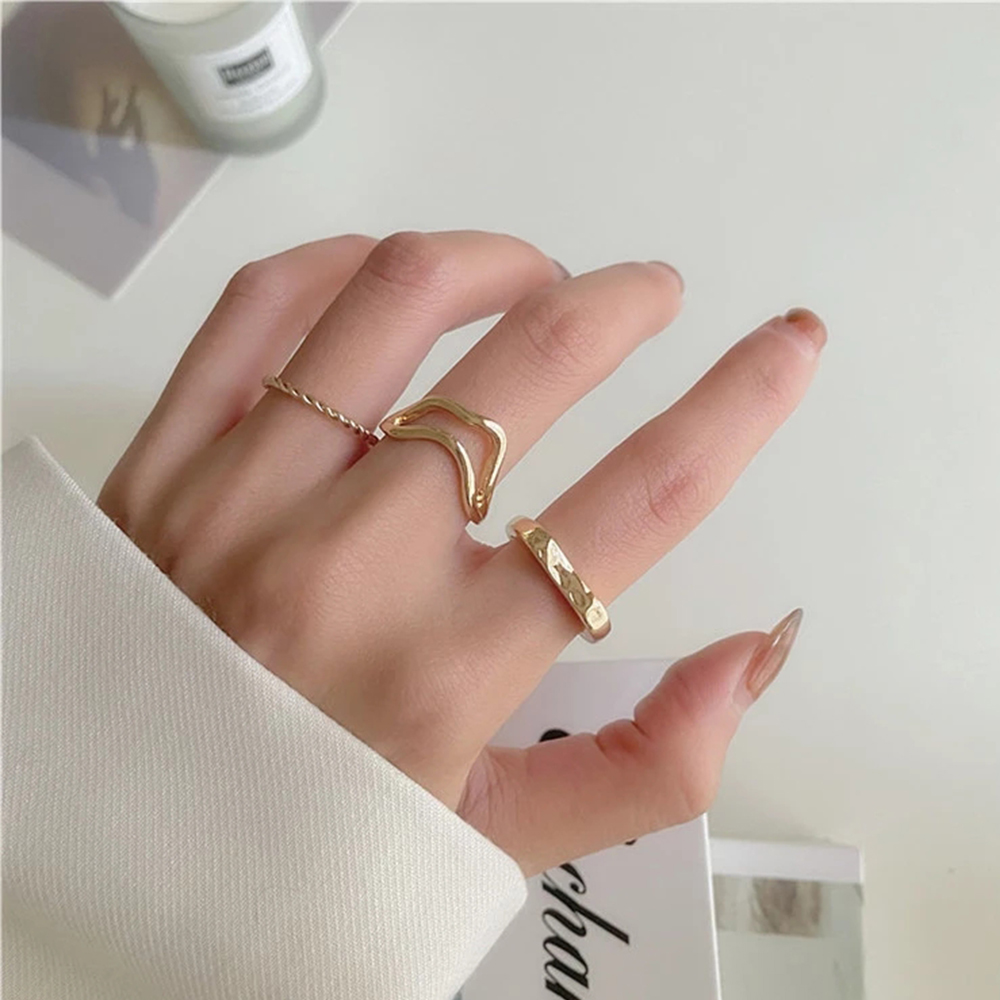 Bộ 3 Nhẫn Nữ Trang Phong Cách Vintage
