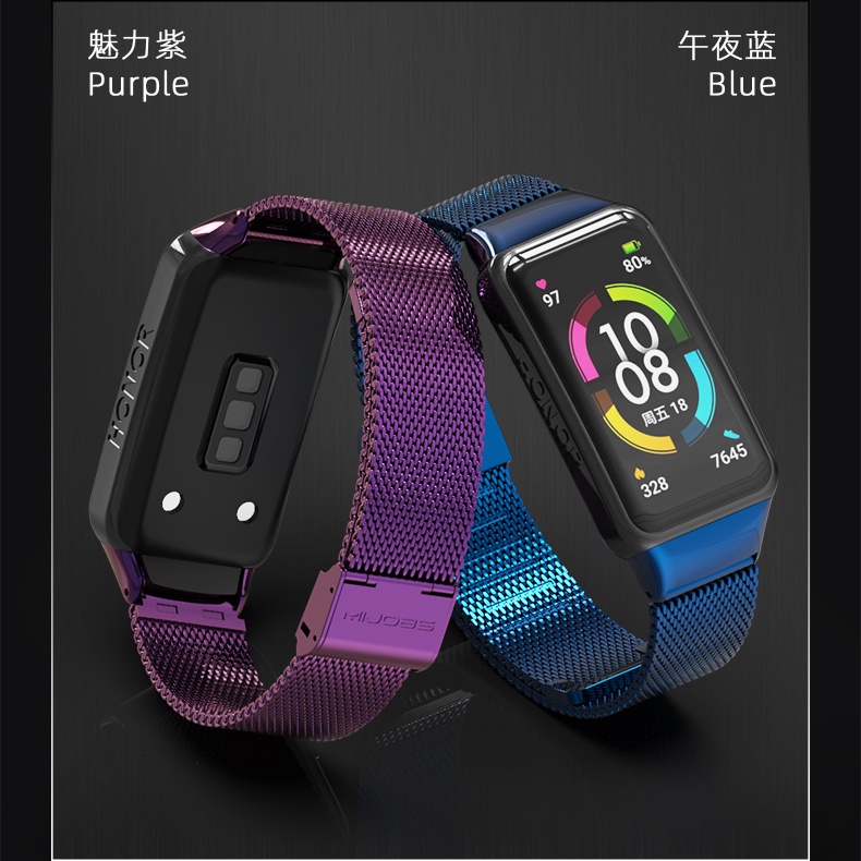 Dây Đeo Inox Cho Đồng Hồ Thông Minh Huawei Band 7 / 6 Honor Band 6