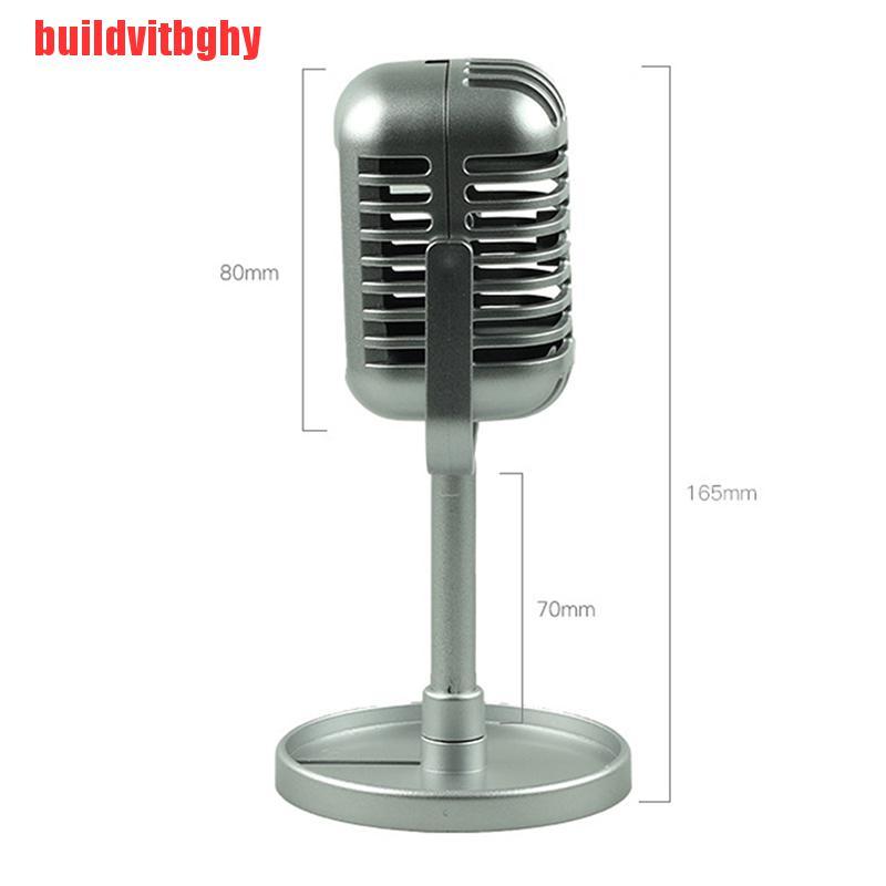 {buildvitbghy}Classic Retro Dynamic Vocal Microphone Vintage Style Mic Universal Stand Model IHL