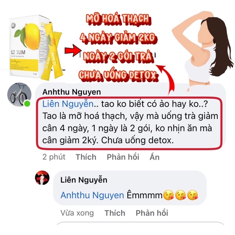 TRÀ GIẢM CÂN L2 SLIM DETOX Hoà Tan