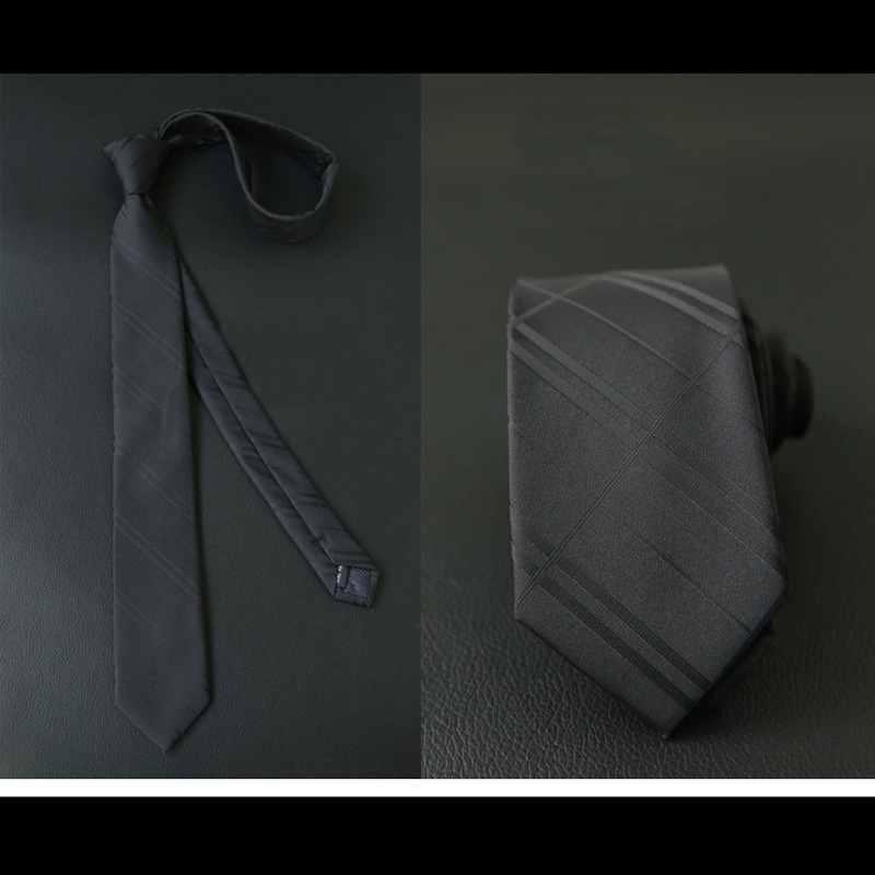 Cà Vạt Lụa Ôm Dáng Họa Tiết Kẻ Sọc / Chấm Bi 6CM Phong Cách Doanh Nhân Cho Chú Rể