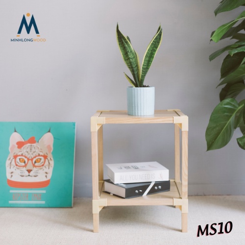 kệ gỗ vuông MinhlongwoodHN - màu gỗ - vuông 35cm