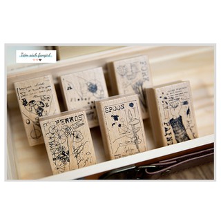 Dấu gỗ vintage retro công cụ
