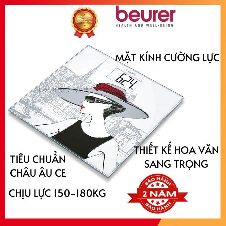 Cân điện tử sức khỏe thông minh Beurer, là cân sức khỏe điện tử y tế tốt để theo dõi sức khỏe gia đình chính xác.