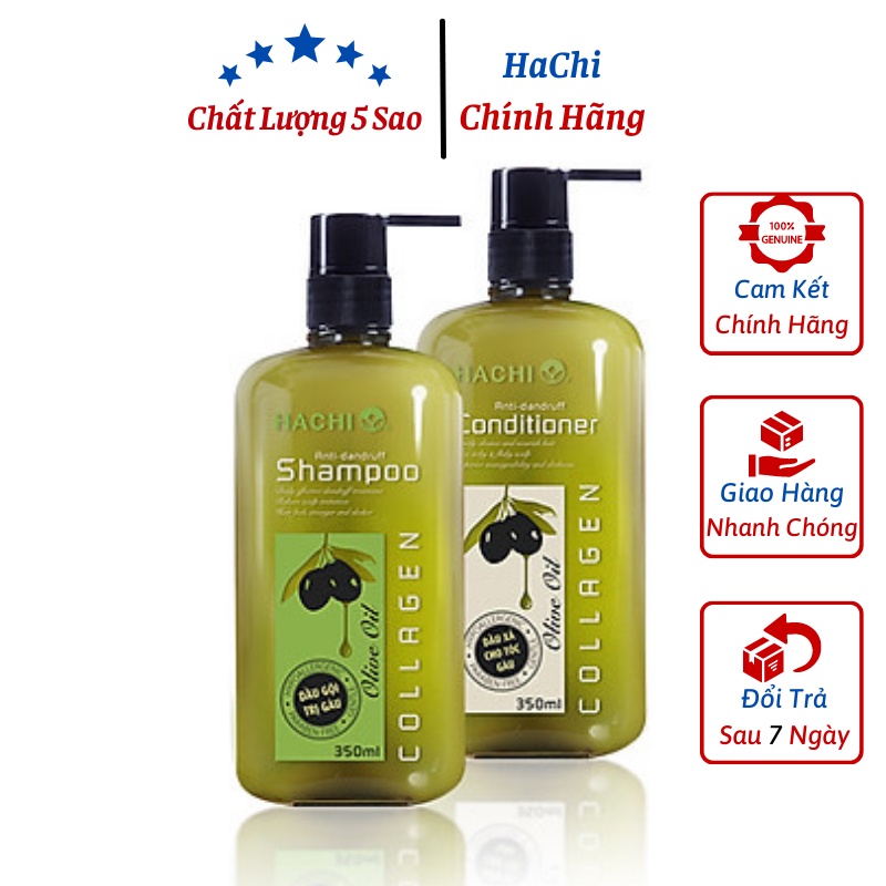 Dầu gội đầu olive Hachi - dầu gội collagen Được Chiết Xuất Từ Quả Oliu Giúp Mái Tóc Ngăn Ngừa Gàu Và Giảm Kích Ứng D