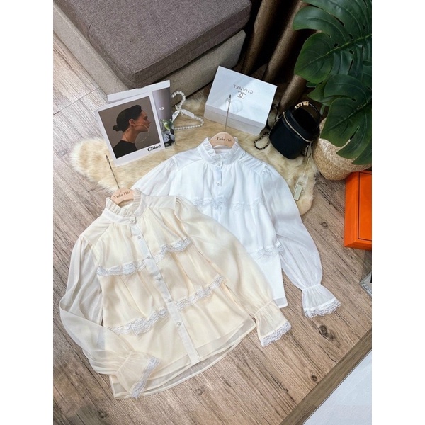 sơ mi bèo phối ren tầng ❤️