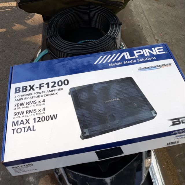 Ampli xe hơi 4 Kênh Alpine BBX F1200 Chính hãng. Miễn phí lắp đặt