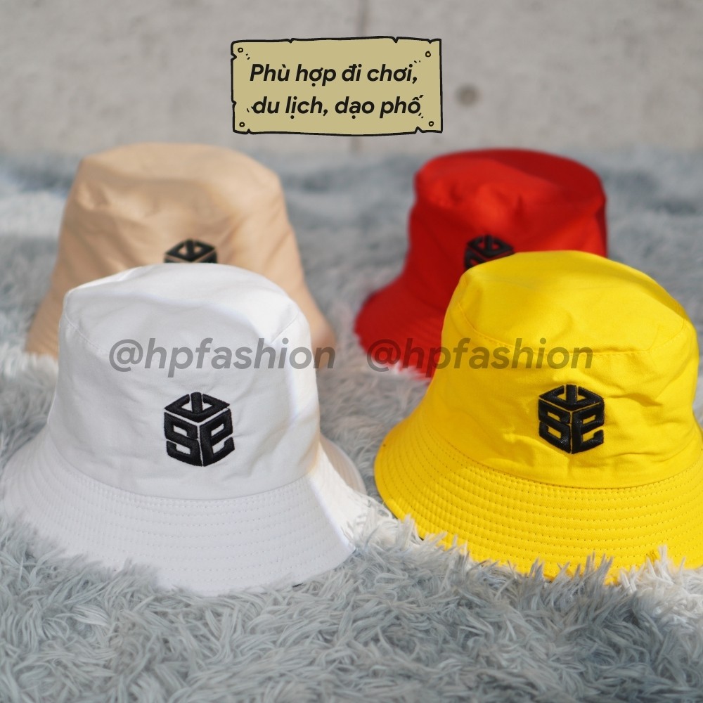 Nón Bucket vành tròn 2 mặt hoạ tiết SWE phong cách Ulzzang form unisex cho nam và nữ