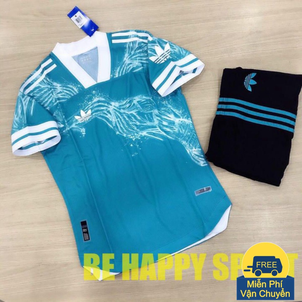 Đồ Thể Thao Nam Nữ DAS Ba Lá Xanh Sóng Trắng Cực Phong Cách Vải Thái Cao Cấp - Áo Bóng Đá PP Bởi Be Happy Sport