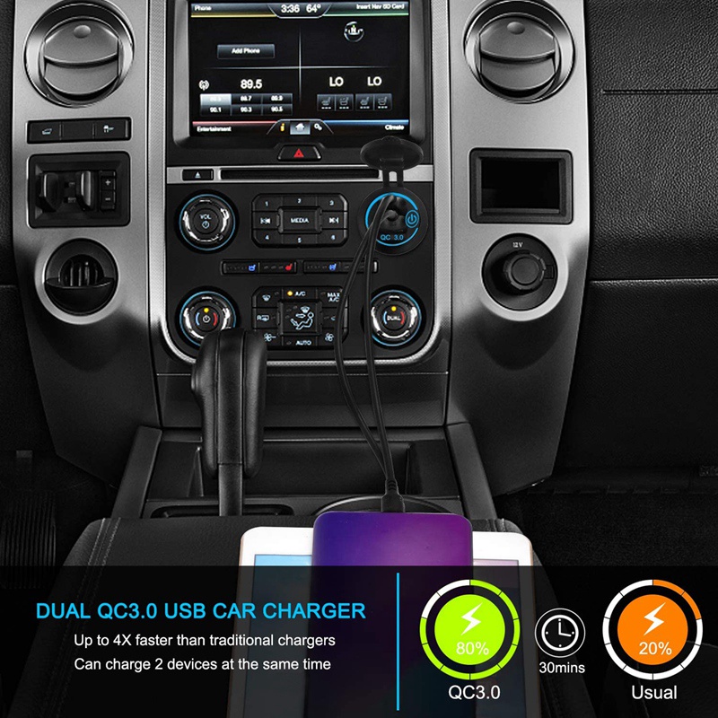 Ổ Cắm Sạc USB 3.0 12V 36W Chống Nước Kèm Công Tắc 1.1Inch Chất Lượng Cao