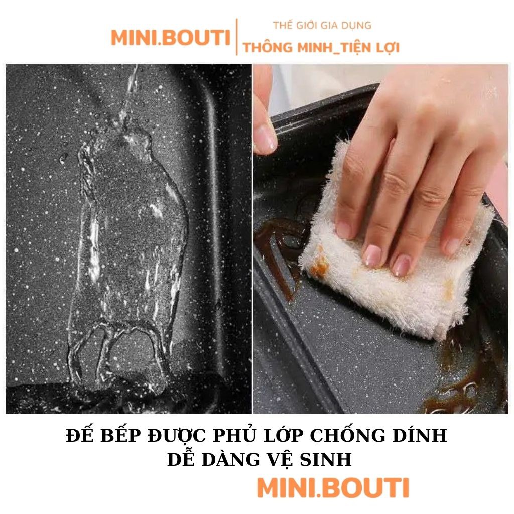 Nồi Lẩu Mini MINIBOUTI Bếp Lẩu Nướng Đa Năng Nồi Lẩu 2 Ngăn Nồi Nẩu Mini Bếp Lẩu Nướng 2 in 1 Đa Năng Chính Hãng