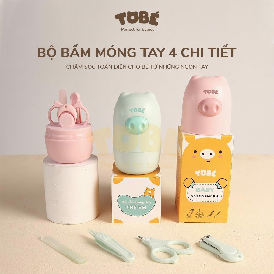 Bộ Bấm Móng Tay 4 Chi Tiết TOBÉ hàng chính hãng cho bé