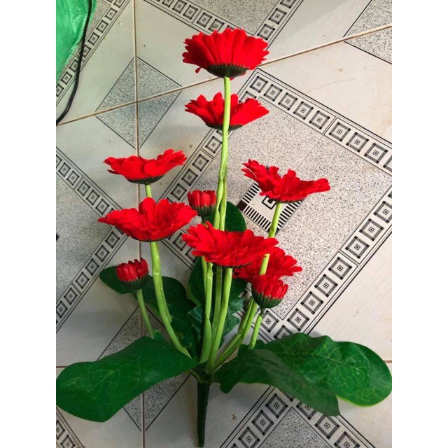 HOA GIẢ-hoa khô 🍅FREESHIP🍅Giảm 10K Khi Nhập  đồng tiền vàng và đỏ